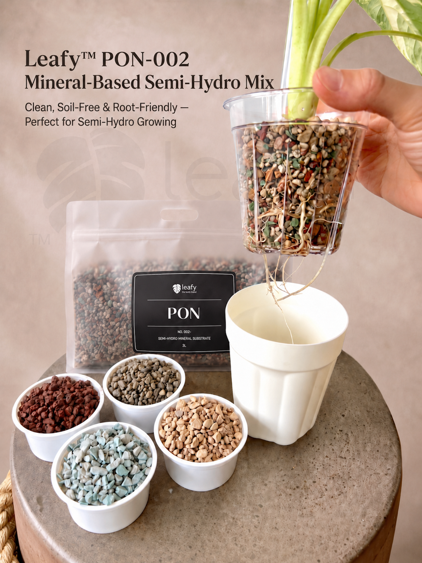 leafy™ PON-002 Mineral Stone Mix