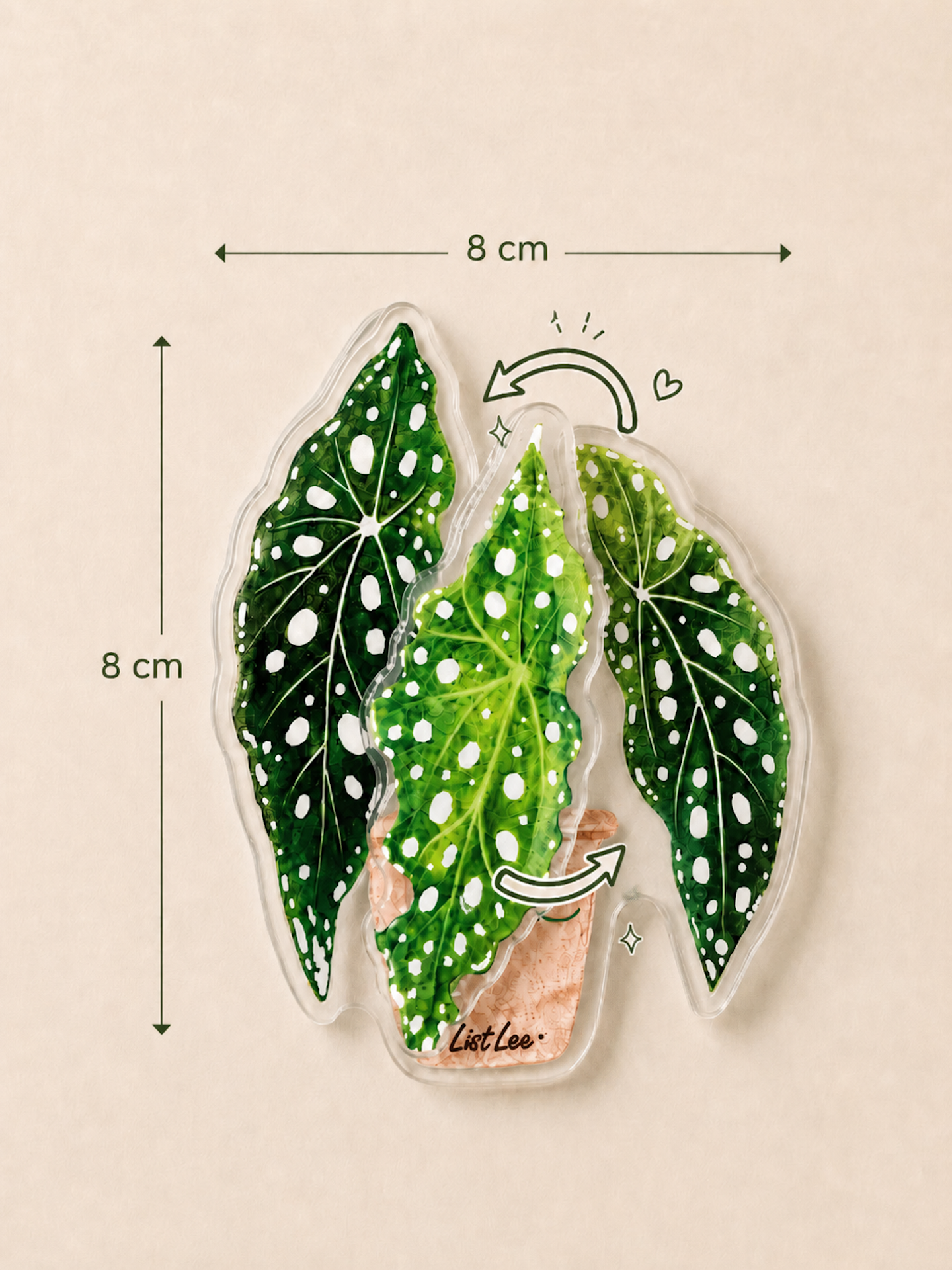 The Spinning Leaf Collection Fridge Magnets