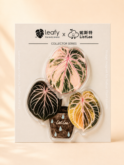 The Spinning Leaf Collection Fridge Magnets