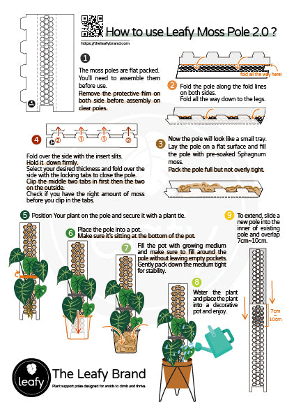 How to use Leafy moss pole 2.0