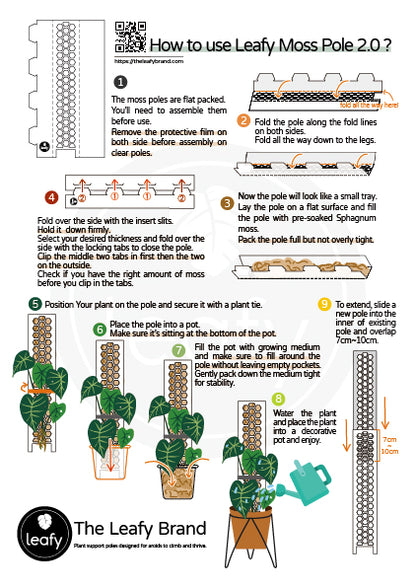 How to use Leafy moss pole 2.0