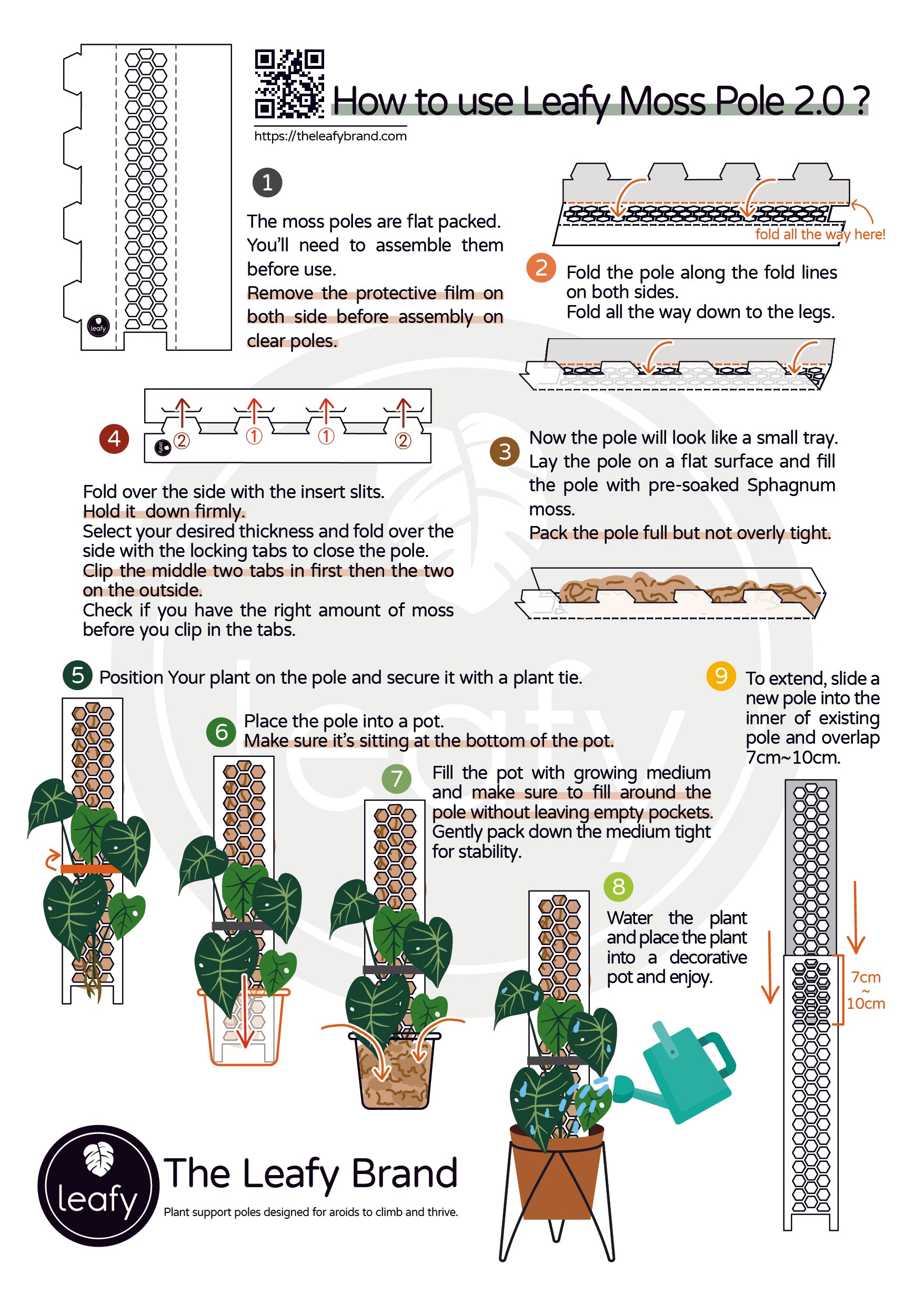 leafy™ Moss Pole 2.0 Diamond – The Leafy Brand