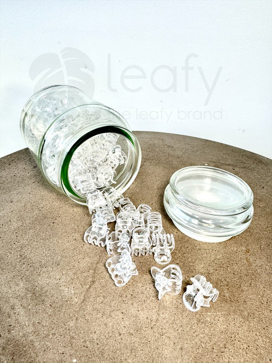 Clear plant clips